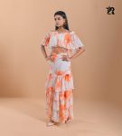 Dressy Feminine White Orange (2)
