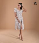 Romantic Floral Print Midi Dress (3)