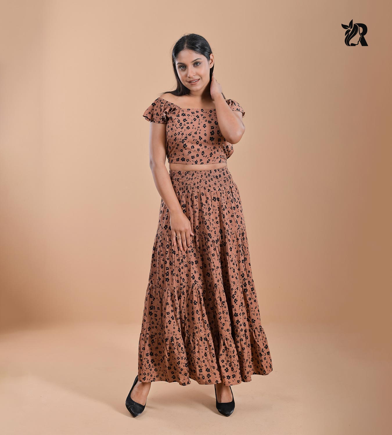 Rustic Floral Elegance Dress Set (2)