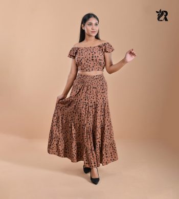Rustic Floral Elegance Dress Set