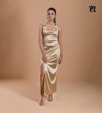 Zaya Gold Slip Gown