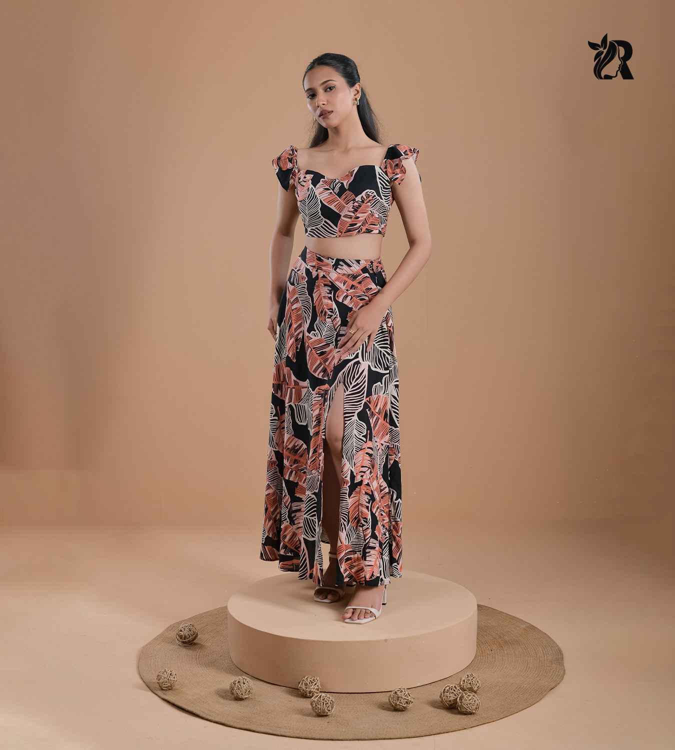 Floral Print Elegant Summer Glam Set (2)