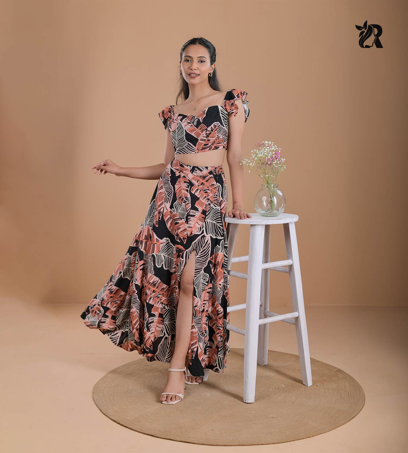 Floral Print Elegant Summer Glam Set (6)