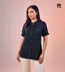 Unique Button Casual Short Sleeve Shirt (3)
