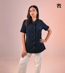 Unique Button Casual Short Sleeve Shirt (3)