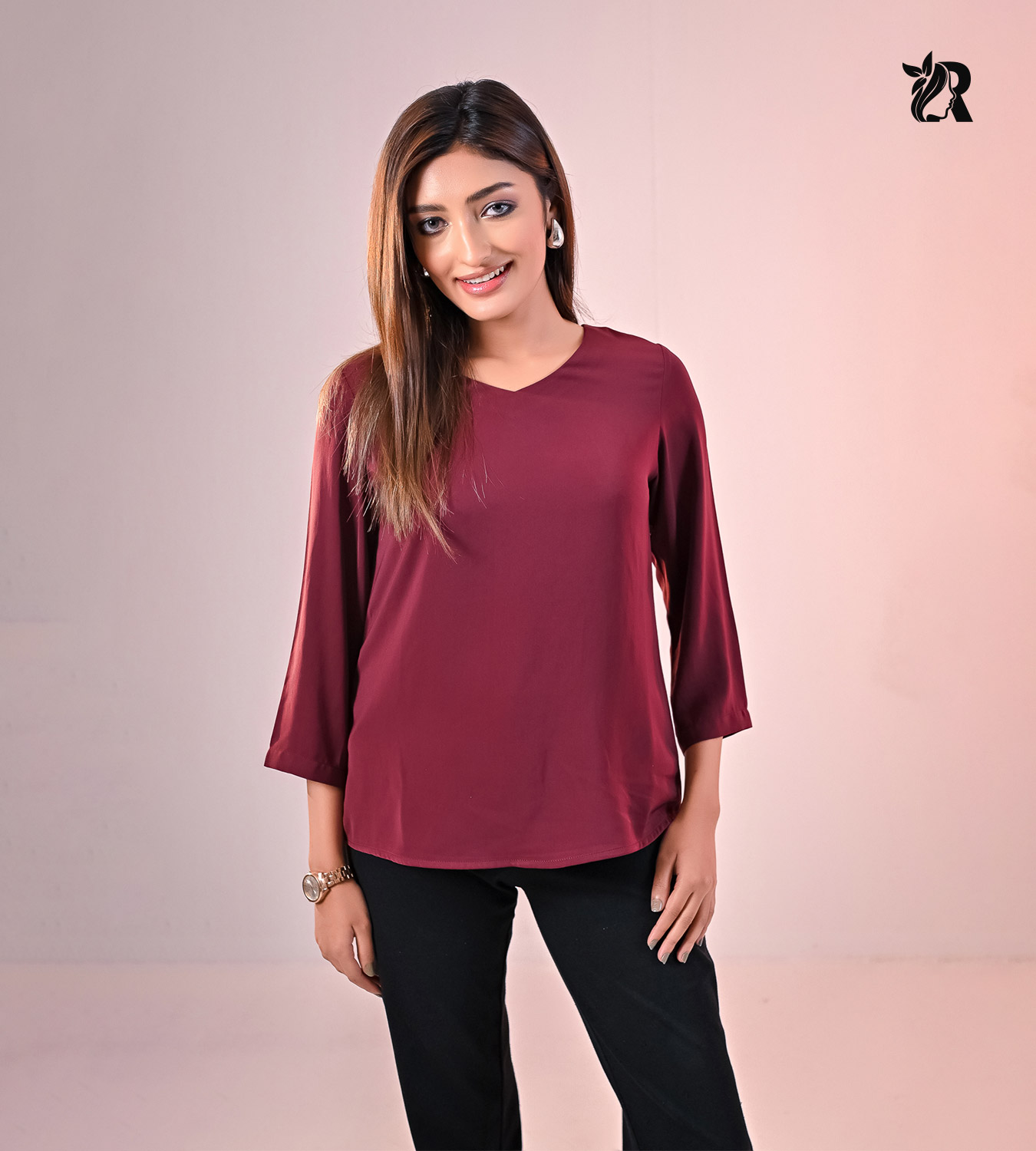 V-Neck Basic Casual Wear (2)