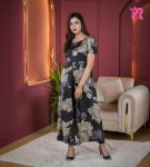 Black Floral Printed Party Wear (6)