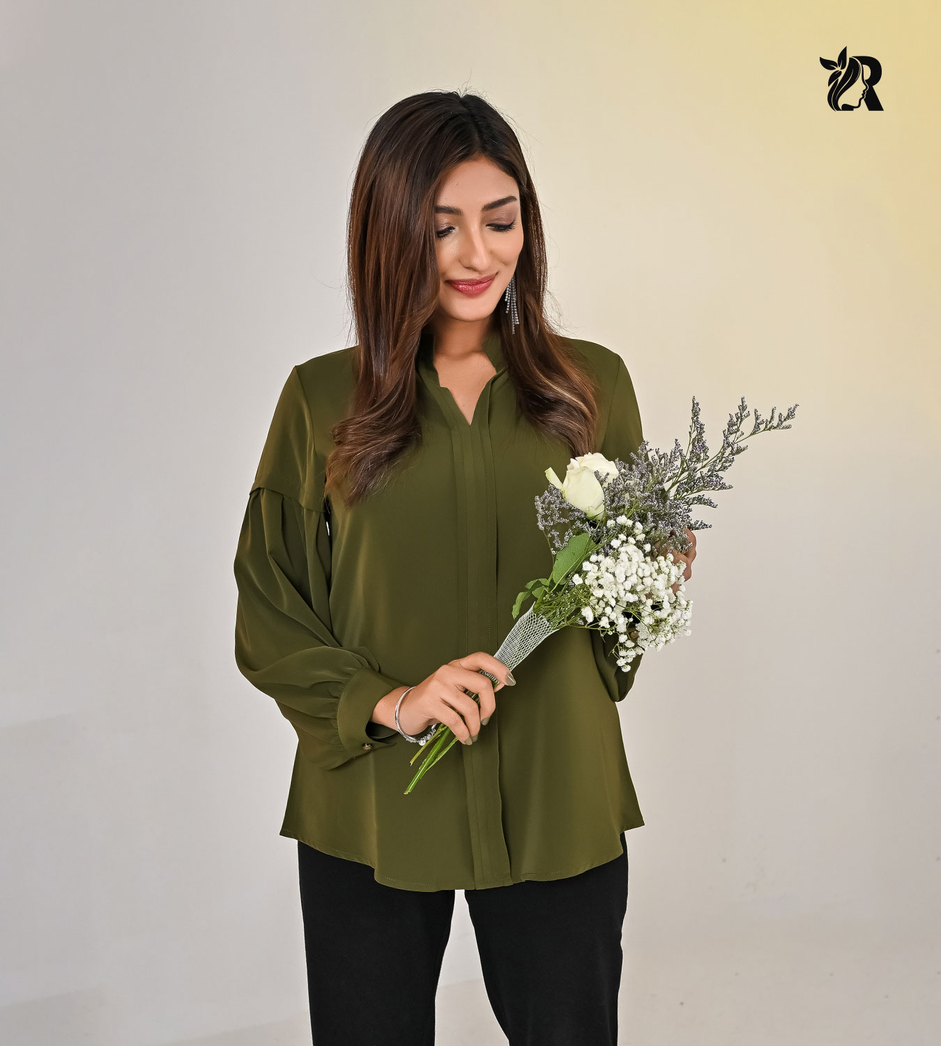 Elegant Balloon Sleeve Office Wear Shirts (7)