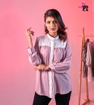 Pink & White Gathered with Long Sleeve Tops (5)
