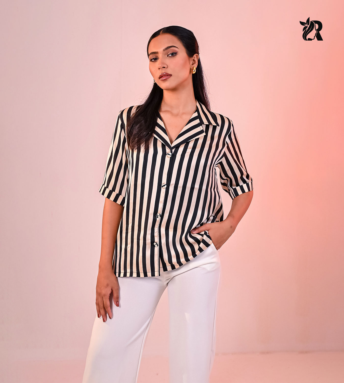 Revere Collar Half Sleeve Shirt (2)