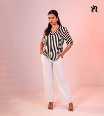 Revere Collar Half Sleeve Shirt