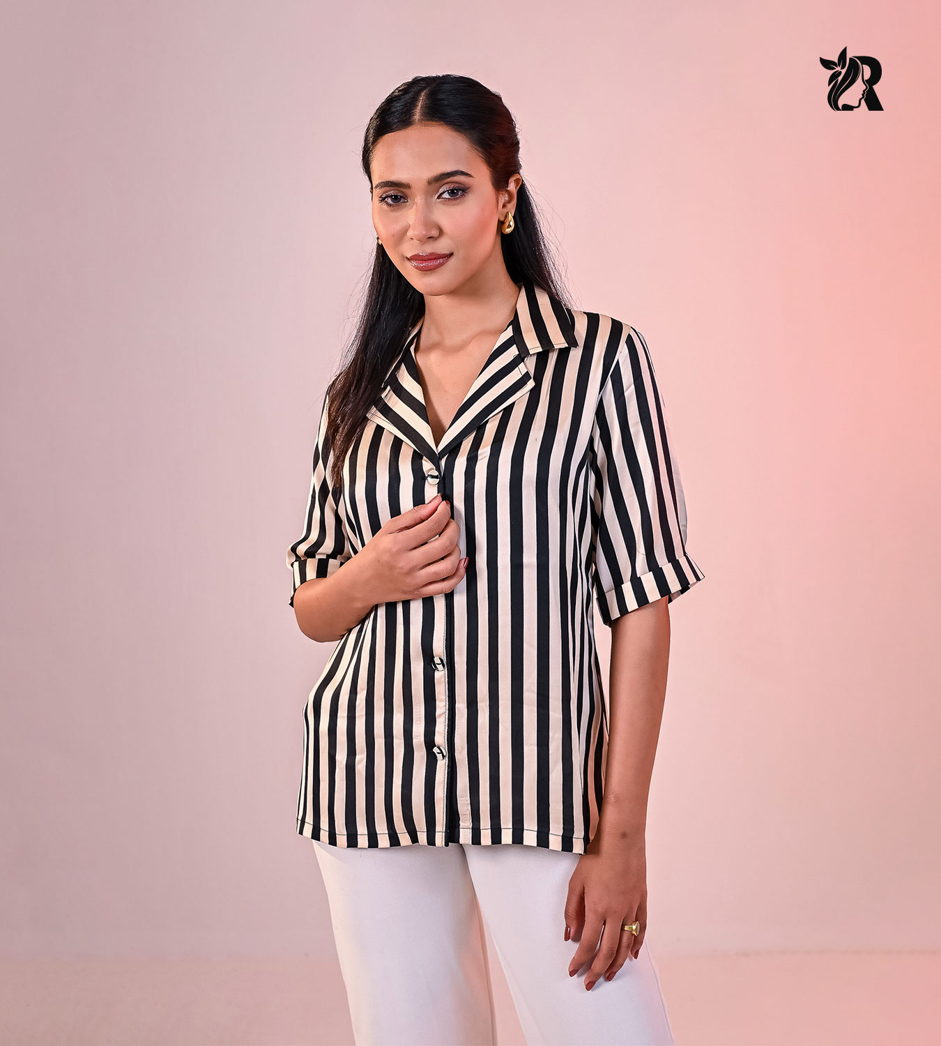 Revere Collar Half Sleeve Shirt (6)