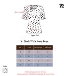 Rose Print V-Neck Short Sleeve Top (5)