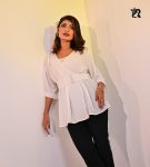 V-Neck Short Sleeve Chiffon Tops (5)