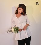 V-Neck Short Sleeve Chiffon Tops (5)