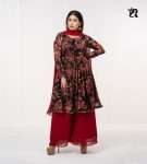 Floral Printed Anarkali Three Pieces (1)