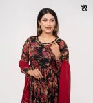 Floral Printed Anarkali Three Pieces (1)